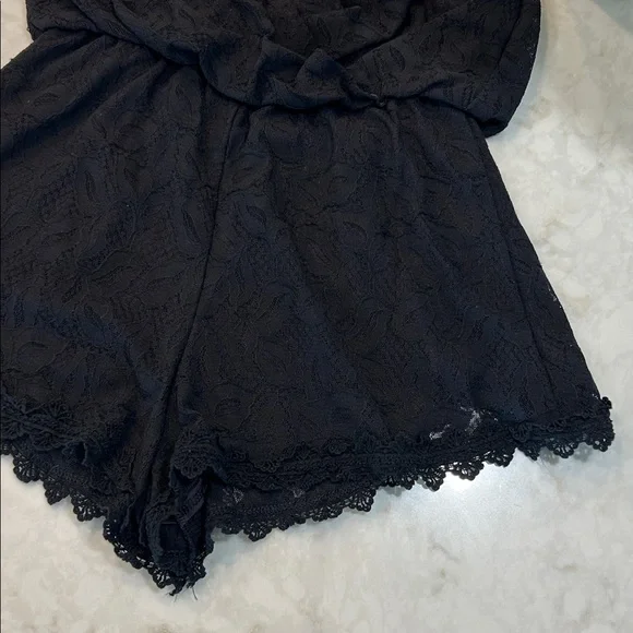 Free People Tahlia Black Lace Strapless Romper - Picture 9 of 10
